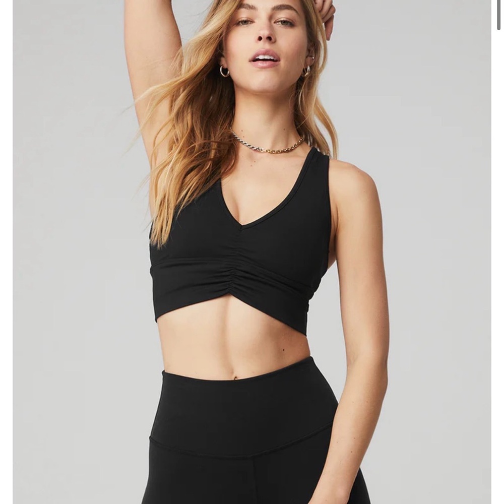 ALO Yoga Black Wild thing Sports Bra - Size Medium